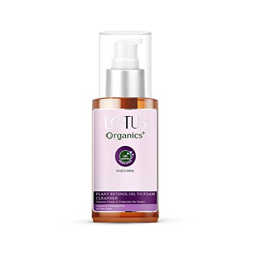 Lotus Organics+ Bakuchiol Plant Retinol Oil to Foam Cleanser