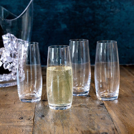 Julie Stemless Flute Glasses | Set of 4