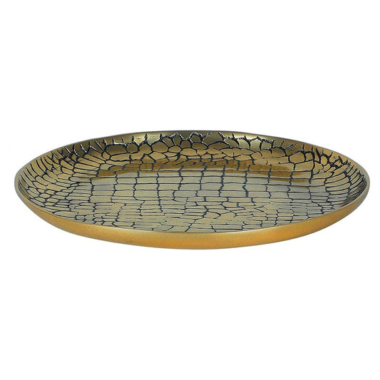 Elegant Circular Tray Croc Pattern | Multiple Colors