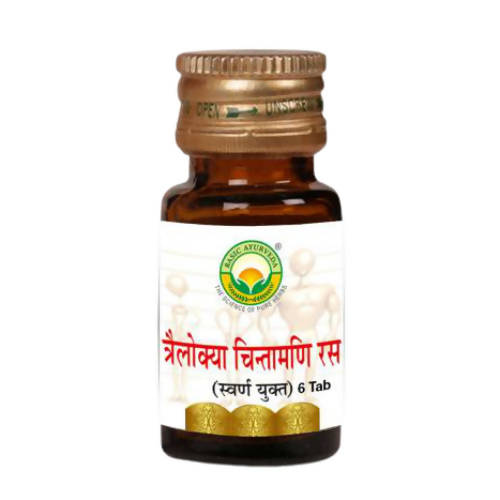 Basic Ayurveda Trailokya Chintamani Ras with Gold -6 Tablets