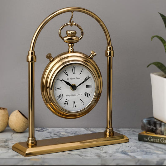 Archway Gold Table Clock