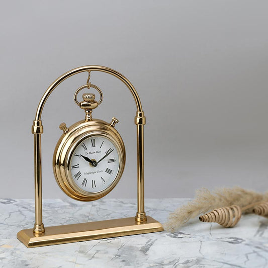 Archway Gold Table Clock