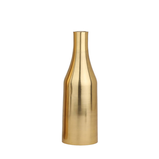 Matt Gold Champagne Bottle Small Table Vase