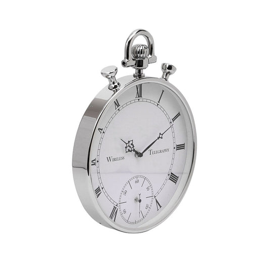 Deviating Seconds Silver Wall Clock