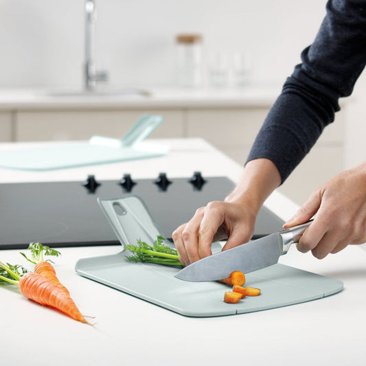 Chop2Pot Plus Large Folding Grey Chopping Board