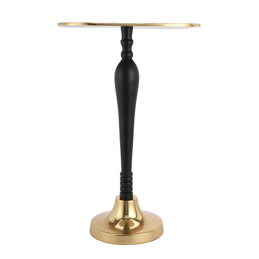 The Archie Classical design Side Table in Raw Gold & Black Finish
