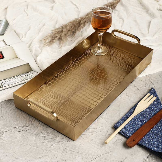 Hartley Croc Tray with Handles | Multiple Colors