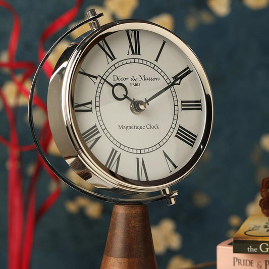 Wood's Pedestal Table Clock | Multiple Colors