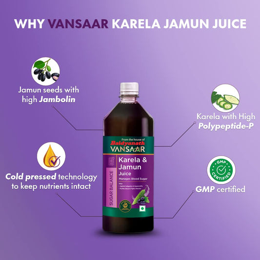 Baidyanath Vansaar Karela & Jamun Juice - 1 Liter