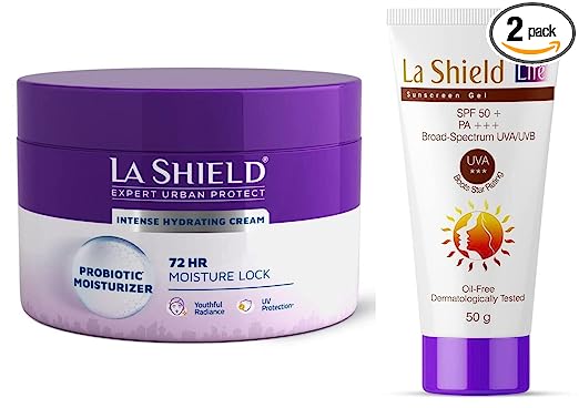 La Shield Probiotic Moisturizer Face Cream with Lite SPF 50 combo