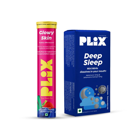 Plix Glowy Skin & Deep Sleep Kit - Skin Brightening Glutathione & Relaxing Sleep Mints