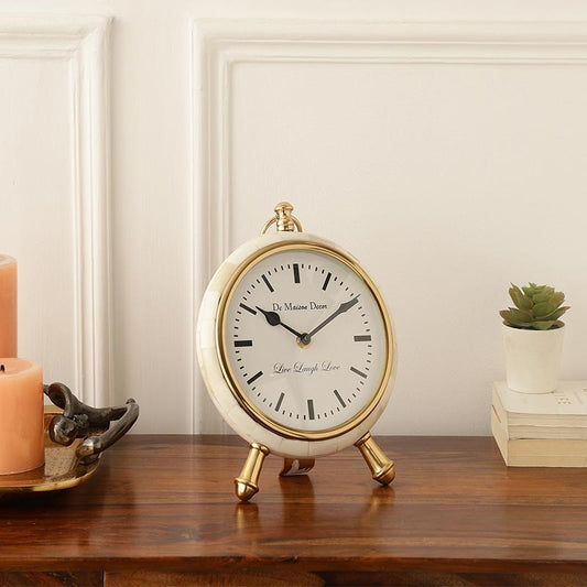 Bone Framed Table Clock