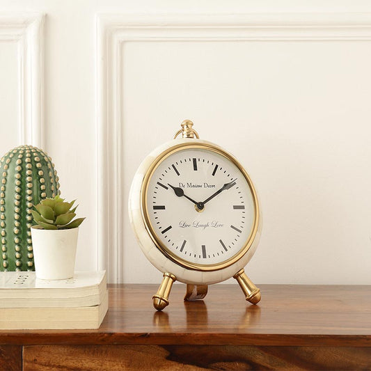 Bone Framed Table Clock