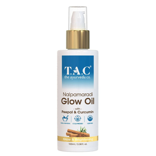T.A.C - The Ayurveda Co. Nalpamaradi Glow Oil for Brightening and Glowing Skin with Peepal & Curcumin, for Women & Men