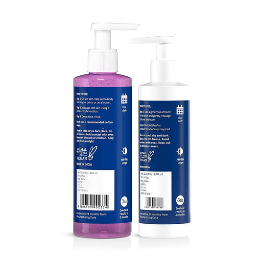 BeBodywise 5% Niacinamide Body Wash-250ml& 10% Niacinamide Body Lotion-200ml -Combo