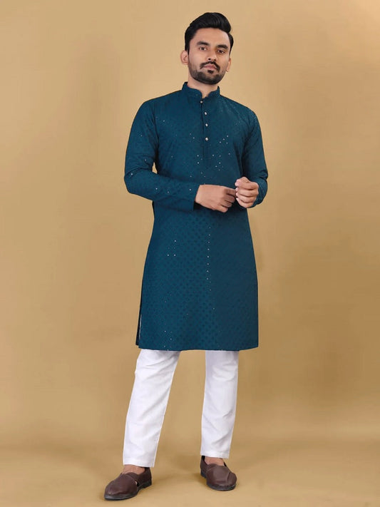 Men Rama Cotton Rayon Kurta and Pyjama Set 16-SP8