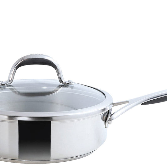 Meyer Durable Stainless Steel Sautepan |Safe For All Cooktops |  2.91Ltr