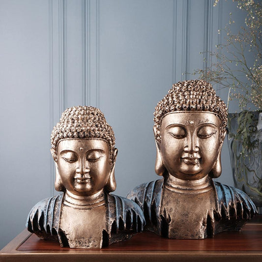 Irene Premium Brown Buddha Figurine For Meditation And Peace | Set of 2