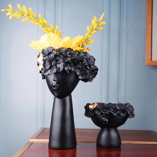 Elegant Black Premium Décor Vase | Set Of 2