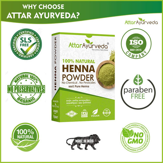 Attar Ayurveda Henna Powder - 200 gms