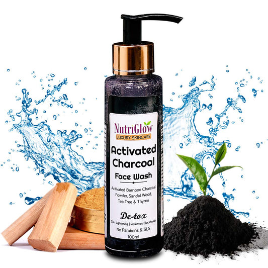 NutriGlow Activated Charcoal Face Wash - 100 ml