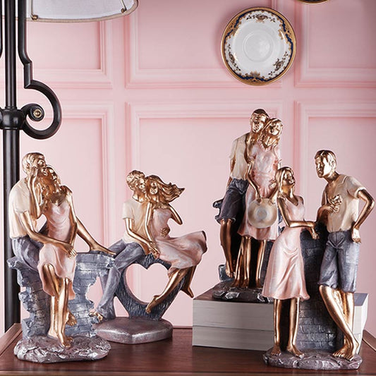 Ophelia Pink Premium Couple Figurine | Set Of 4