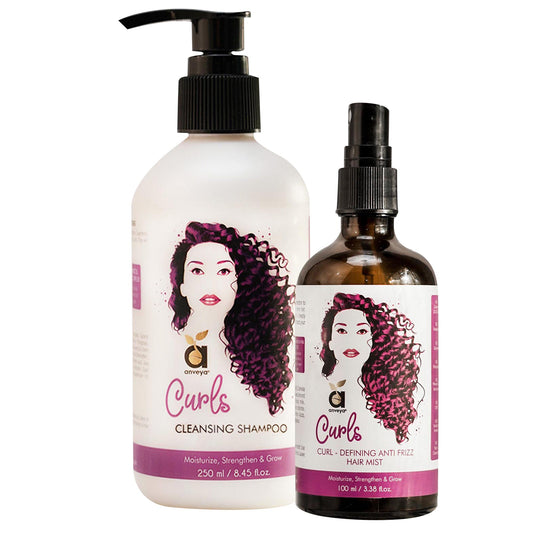 Anveya Curls Shampoo & Hair Mist Combo