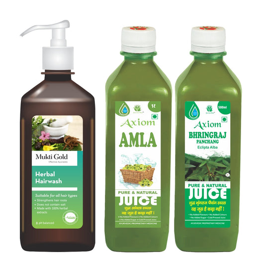 Axiom Mukti Gold Herbal Hair wash combo