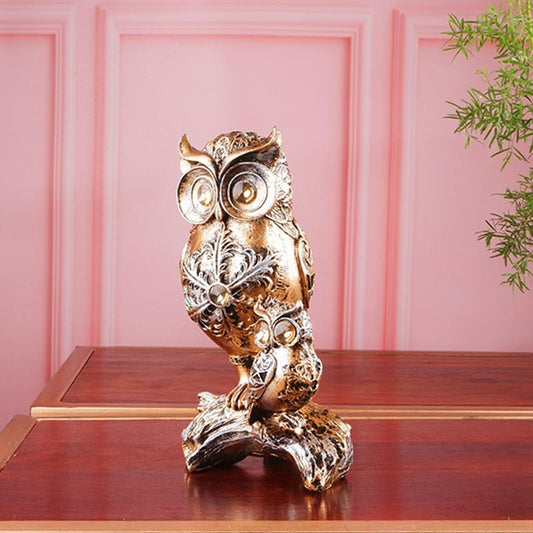 Salvador Premium Gold Fengshui Owl Figurine