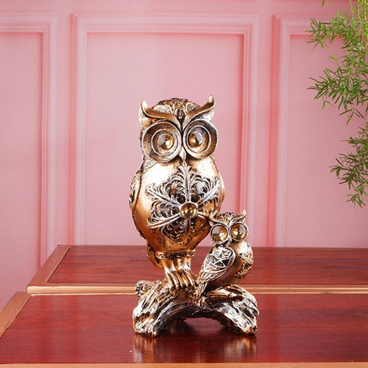 Salvador Premium Gold Fengshui Owl Figurine