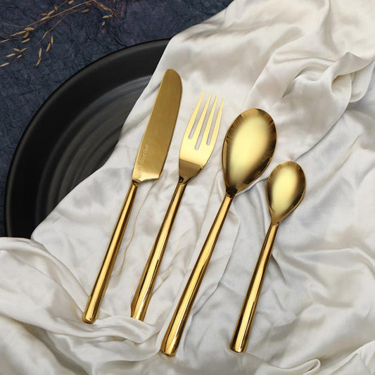 Ava Luxe Gold Cutlery | Set Of 4