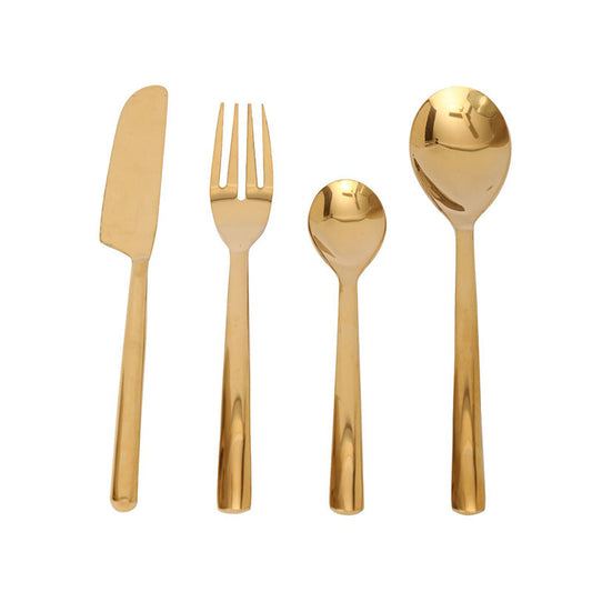 Ava Luxe Gold Cutlery | Set Of 4