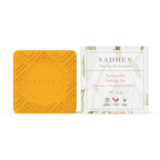 Sadhev Turmeric & Mango Kernel Butter Bathing Bar - 125 gms