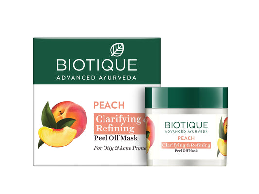 Biotique Advanced Ayurveda Bio Peach Clarifying & Refining Peel-Off Mask - 50 gms
