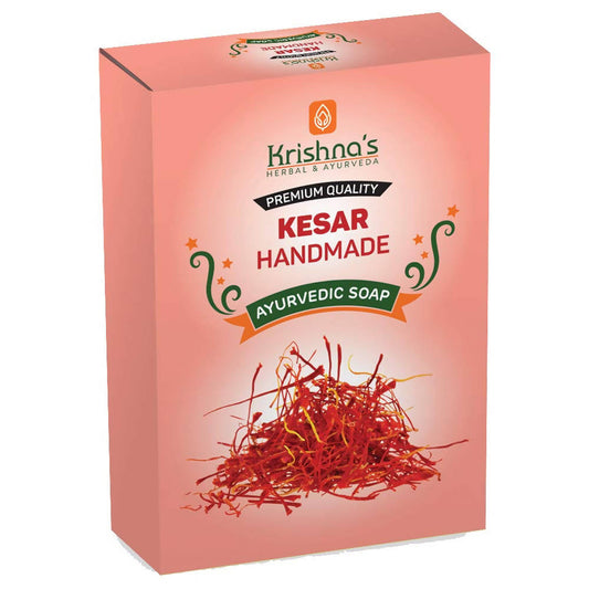 Krishna's Herbal & Ayurveda Kesar Handmade Soap - 100 gms