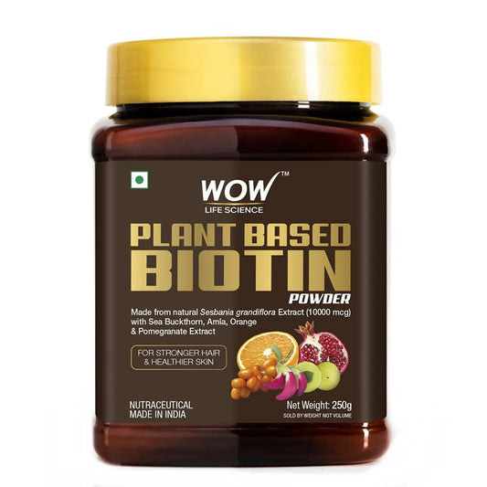 WOW Life Science Plant-Based Biotin Powder - 250 gms