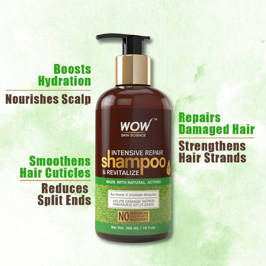 Wow Skin Science Intensive Repair Shampoo and Revitalize - 300 ml