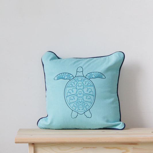 Sea Turtle Habitat Cushion Covers | 12 x 12 Inches | Set of 2