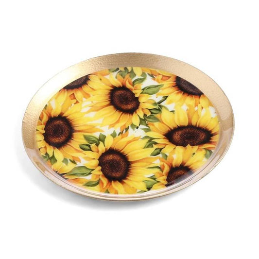 Sunflower Print Iron Coasters | Set Of 6