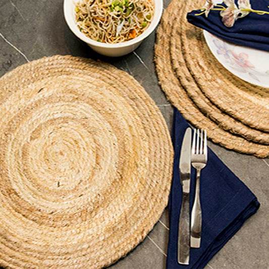 Natural Jute Placemats | Set of 6