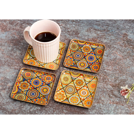 Vintage Decorative Elements Coasters  | Set Of 4