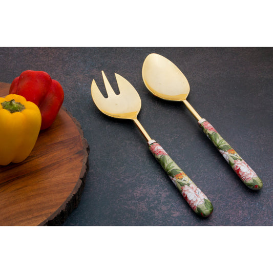 Floral Salad Servers | Multiple Colors