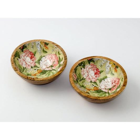 Floral Snack Bowls | Set of 2 | Multiple Colors