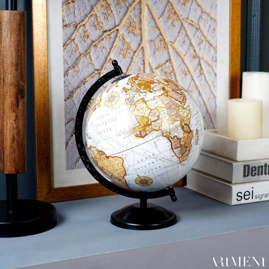 White Modern Art Ethereal Globe | 6 inch, 9 inch