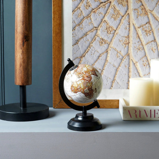 White Modern Art Ethereal Globe | 6 inch, 9 inch