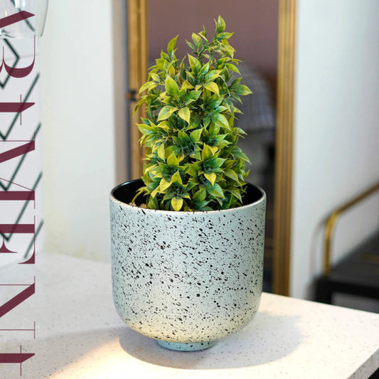 The Verdant Vision Metal Planter Silver