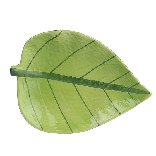 Ceramic Betel Leaf Shaped Platter | Set of 2