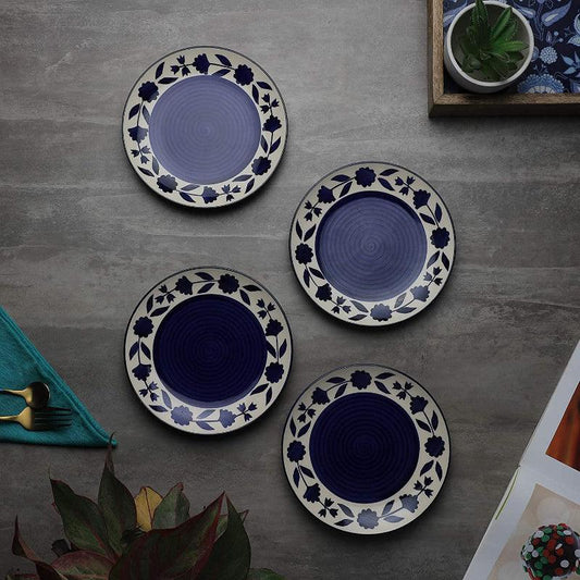 Ceramic Floral Side Plates | Set of 4