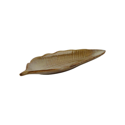 Exotic Glazed Leaf Platter | Set of 2