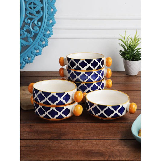 Hand Painted Serving Bowl Set | Set of 6